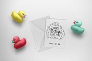 Rubber Duck Greeting Card Mockup