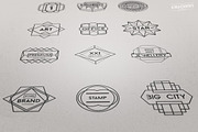 Geometric Vectors Badge like Logos
