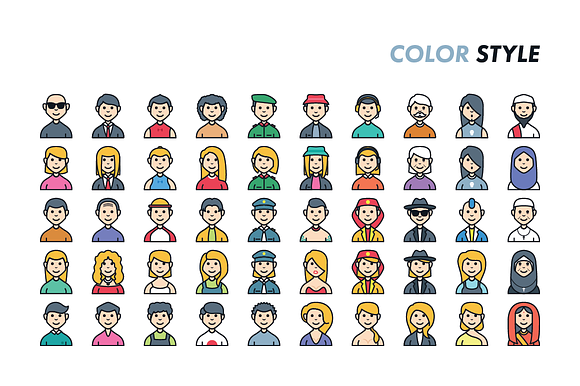 50 AVATAR ICON SET in Avatar Icons - product preview 1