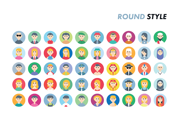 50 AVATAR ICON SET in Avatar Icons - product preview 3