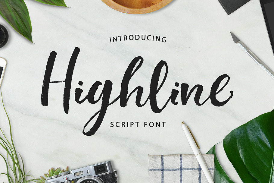 Highline Font in Script Fonts - product preview 8