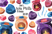 Watercolor Candle Warmers Clipart