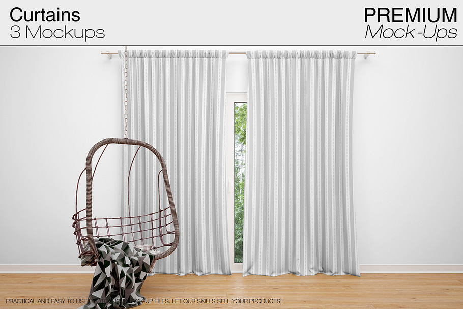 Download Curtains Mockup | Creative Product Mockups ~ Creative Market