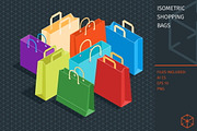Isometric shopping bags