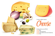 Cheese Realistic Set