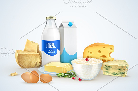 Cheese Realistic Set in Illustrations - product preview 2