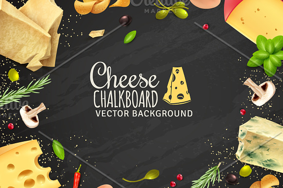 Cheese Realistic Set in Illustrations - product preview 3