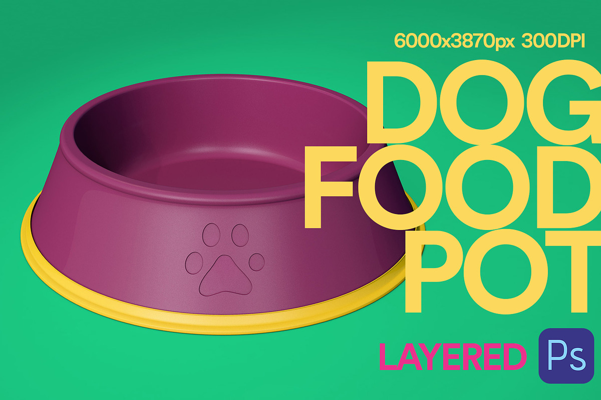 3d Illustration Dog Food Pot in Illustrations - product preview 8