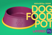 3d Illustration Dog Food Pot