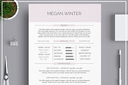 Resume Template/ Cover Letter Purple
