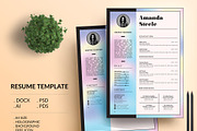 Holographic CV Resume Template / N