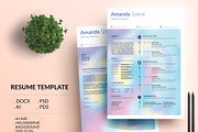 Holographic CV / Resume Template / N