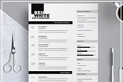 Resume CV Template Black And White
