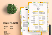 Floral CV / Resume Template / N 