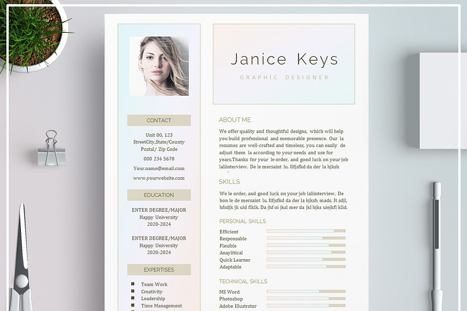 Resume/ CV Template/ Cover Letter in Templates - product preview 8