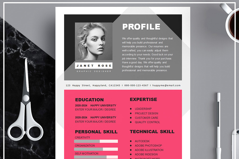 Resume Template/ Cover Letter / Icon