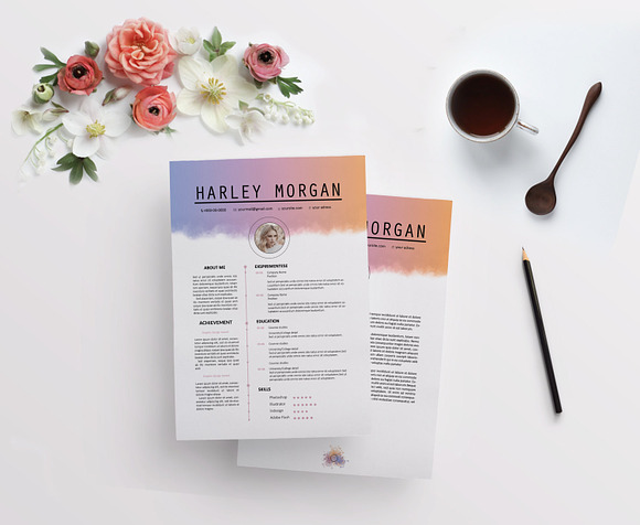 Colour CV / Resume Template / M in Resume Templates - product preview 1