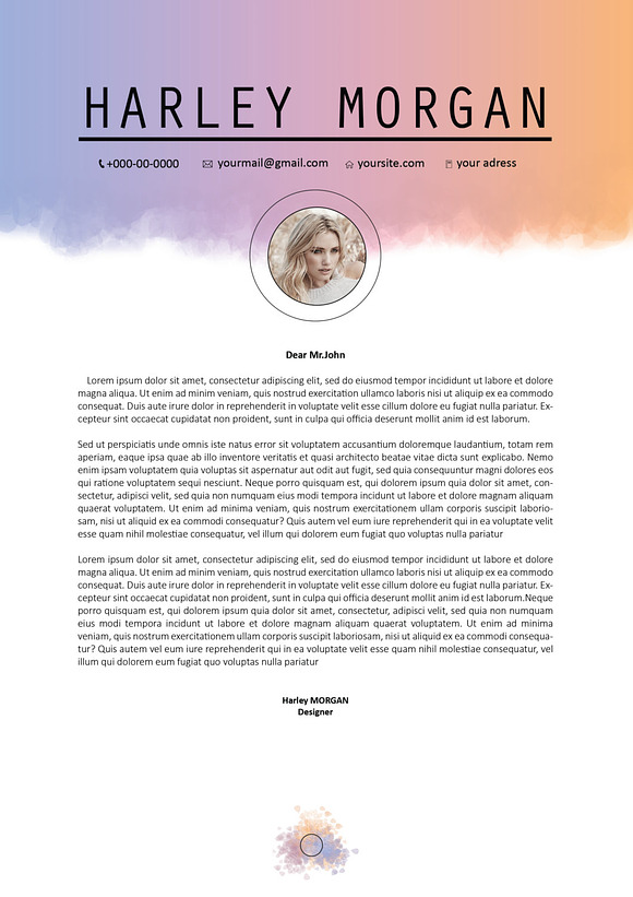 Colour CV / Resume Template / M in Resume Templates - product preview 4