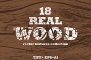 18 Real Wood Vector Textures