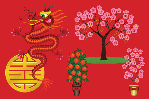 Chinese Traditional Symbols in Illustrations - product preview 2