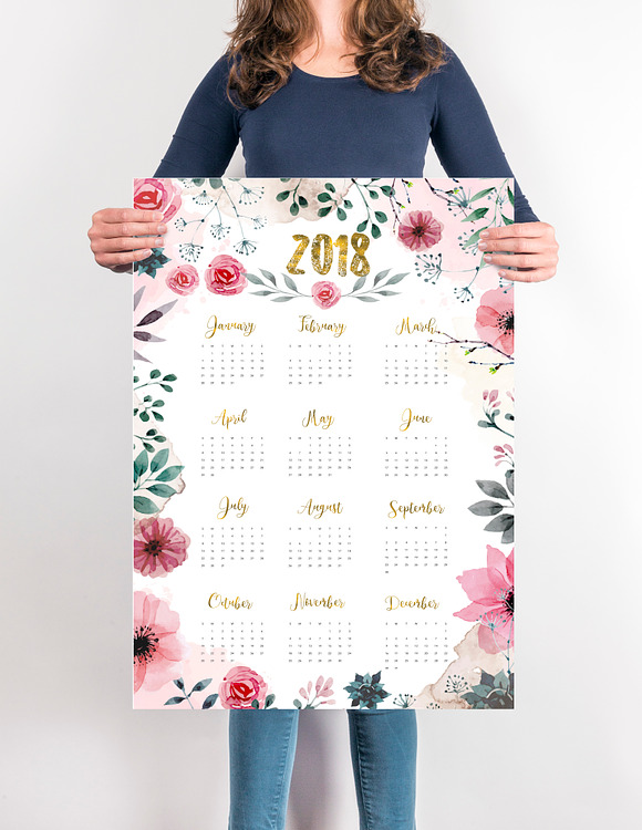Create your own 2018 calendar in Objects - product preview 5