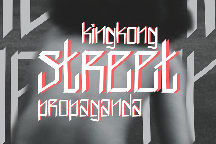King Kong Street Propaganda - Font. in Display Fonts - product preview 8