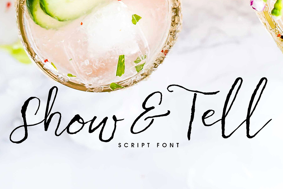 Show & Tell Font in Script Fonts - product preview 8