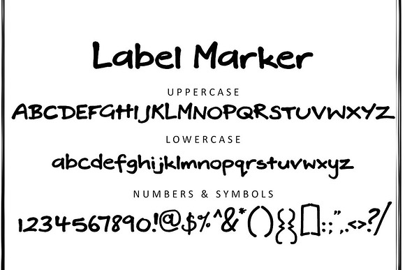 Label Marker Font in Sans-Serif Fonts - product preview 1