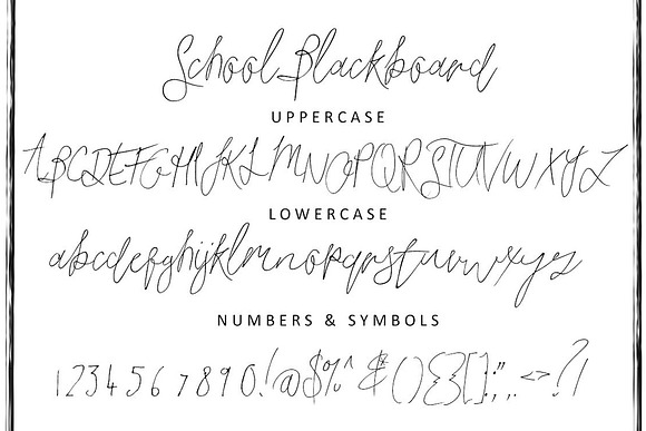 School Blackboard Font in Script Fonts - product preview 1