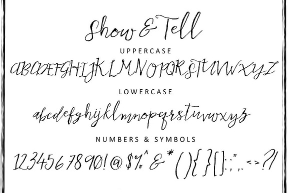 Show & Tell Font in Script Fonts - product preview 1