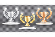 Gold, Silver and Bronze Trophy
