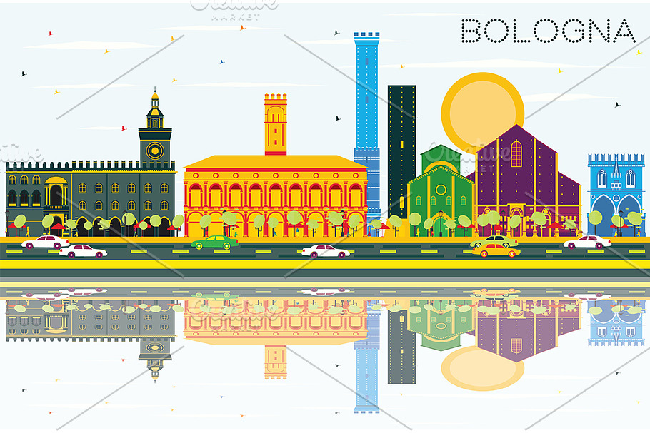 Bologna Skyline in Illustrations - product preview 8