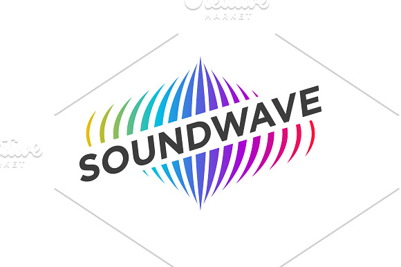 Sound Wave Media Business Symbol in Logo Templates - product preview 1