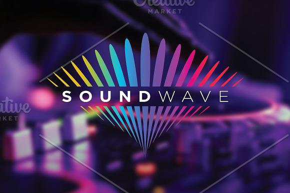 Sound Wave Media Business Symbol in Logo Templates - product preview 3