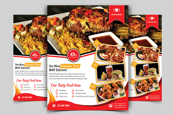 Restaurant Flyer. Vol-03 in Flyer Templates - product preview 1