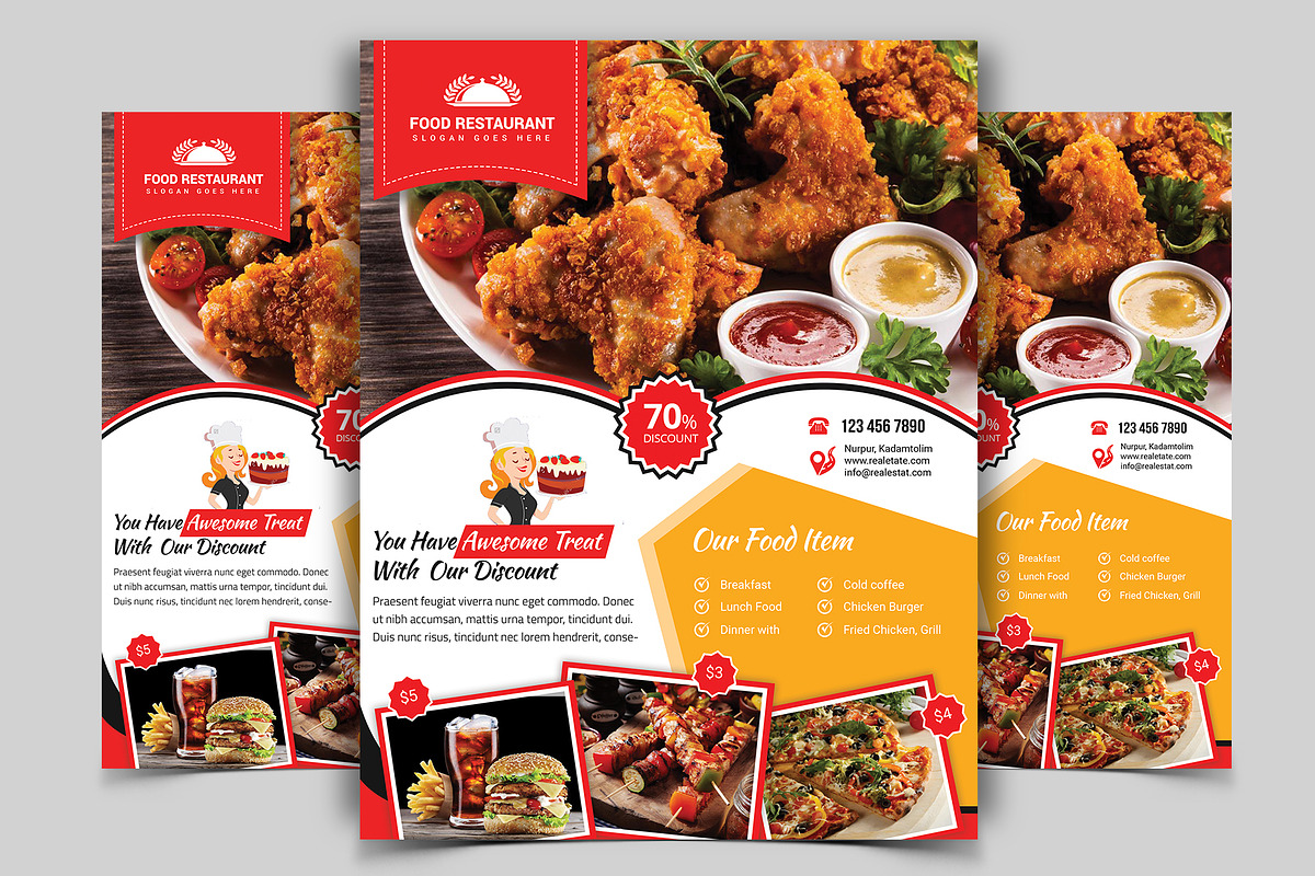 Restaurant Flyer. Vol-05 in Flyer Templates - product preview 8