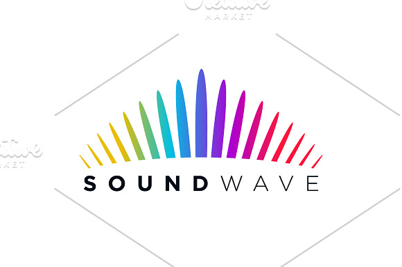 Sound Wave Media Business Symbol in Logo Templates - product preview 3