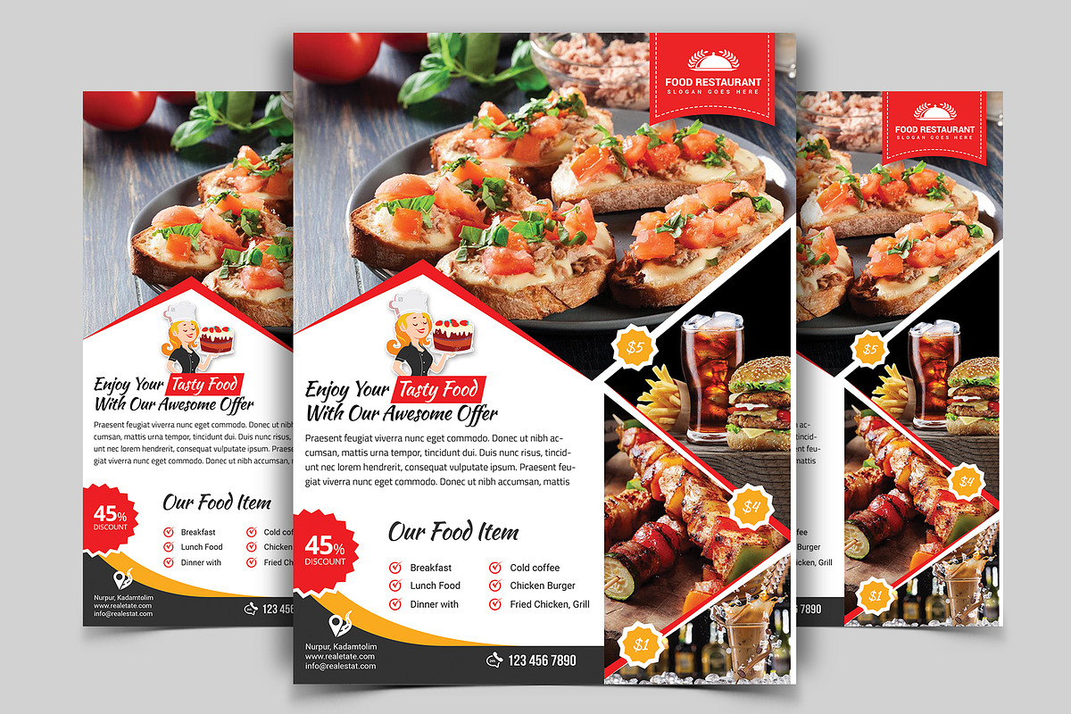 Restaurant Flyer. Vol-08 in Flyer Templates - product preview 8