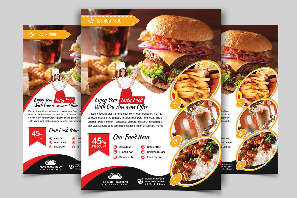 Restaurant Flyer. Vol-09 in Flyer Templates - product preview 8