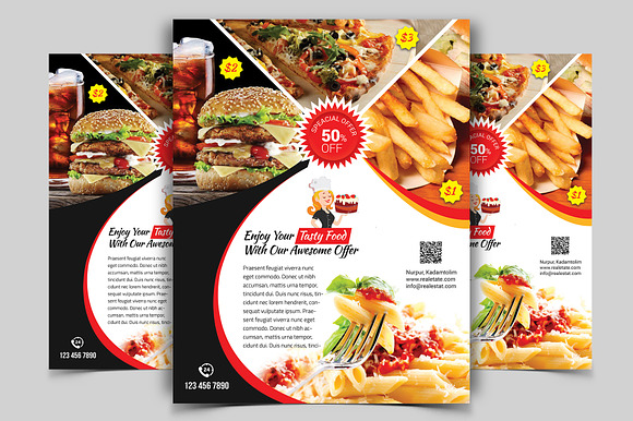 10 Restaurant Flyers Bundle 90% OFF in Flyer Templates - product preview 1