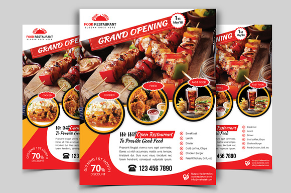 10 Restaurant Flyers Bundle 90% OFF in Flyer Templates - product preview 4