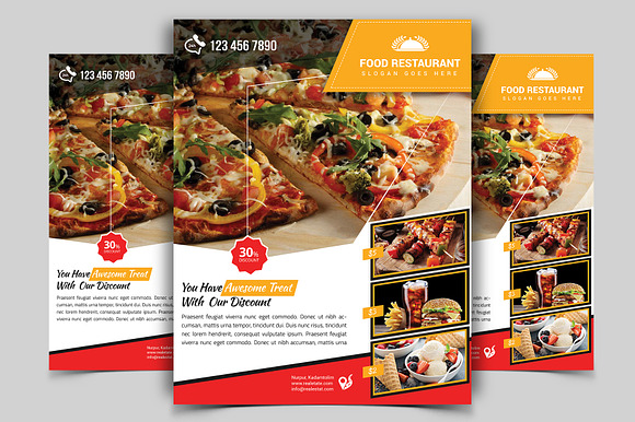 10 Restaurant Flyers Bundle 90% OFF in Flyer Templates - product preview 6