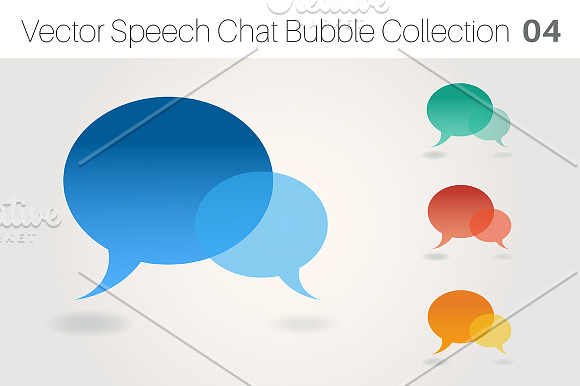 Vector Speech Chat Bubble Collection in Objects - product preview 4