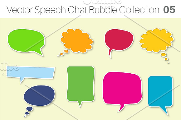 Vector Speech Chat Bubble Collection in Objects - product preview 5