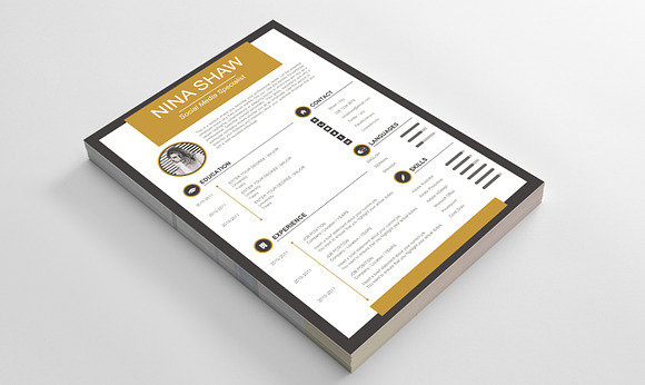 Aurora Resume Template in Resume Templates - product preview 1