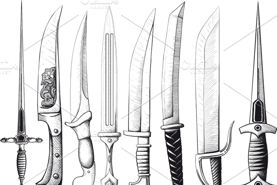 Set of Oriental and European Daggers in Illustrations - product preview 8