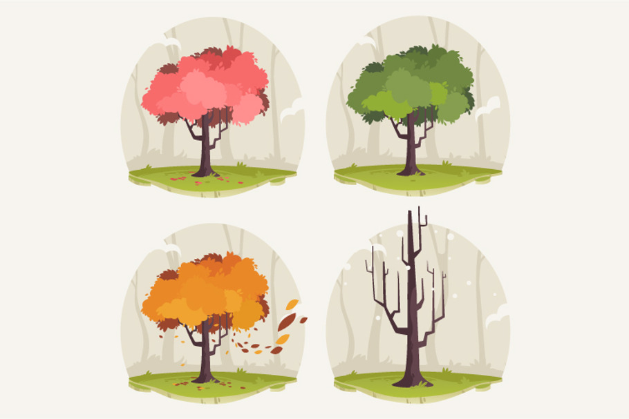 season trees in Illustrations - product preview 8