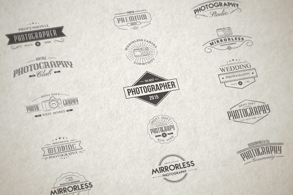 Vintage Badges for Photography in Illustrations - product preview 1
