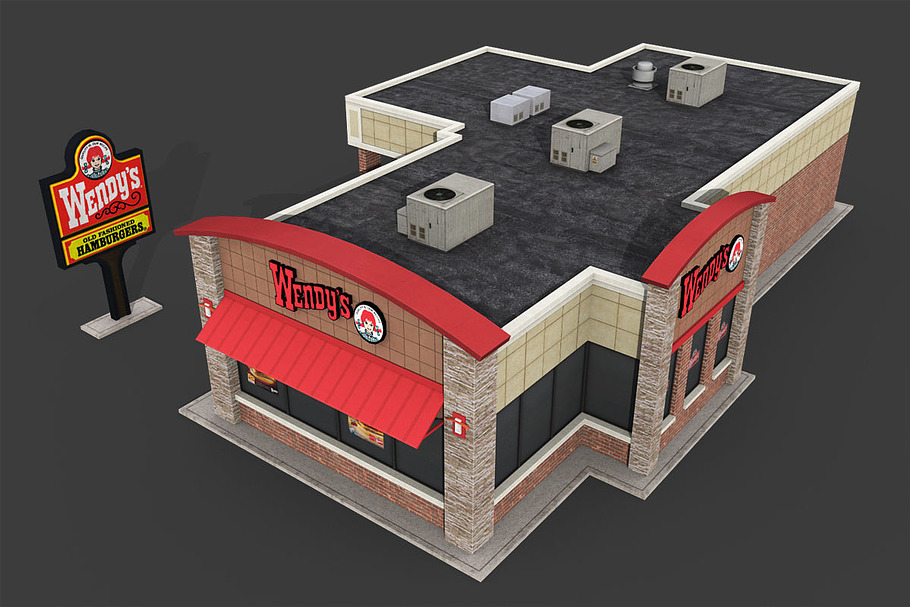 Wendys Restaurant in Architecture - product preview 2