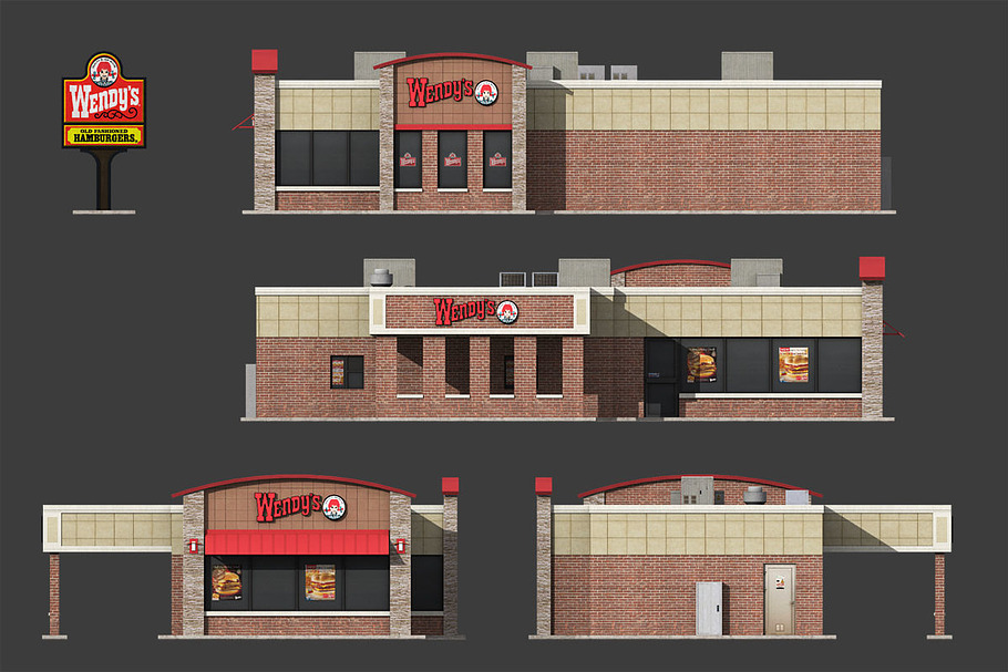 Wendys Restaurant in Architecture - product preview 6